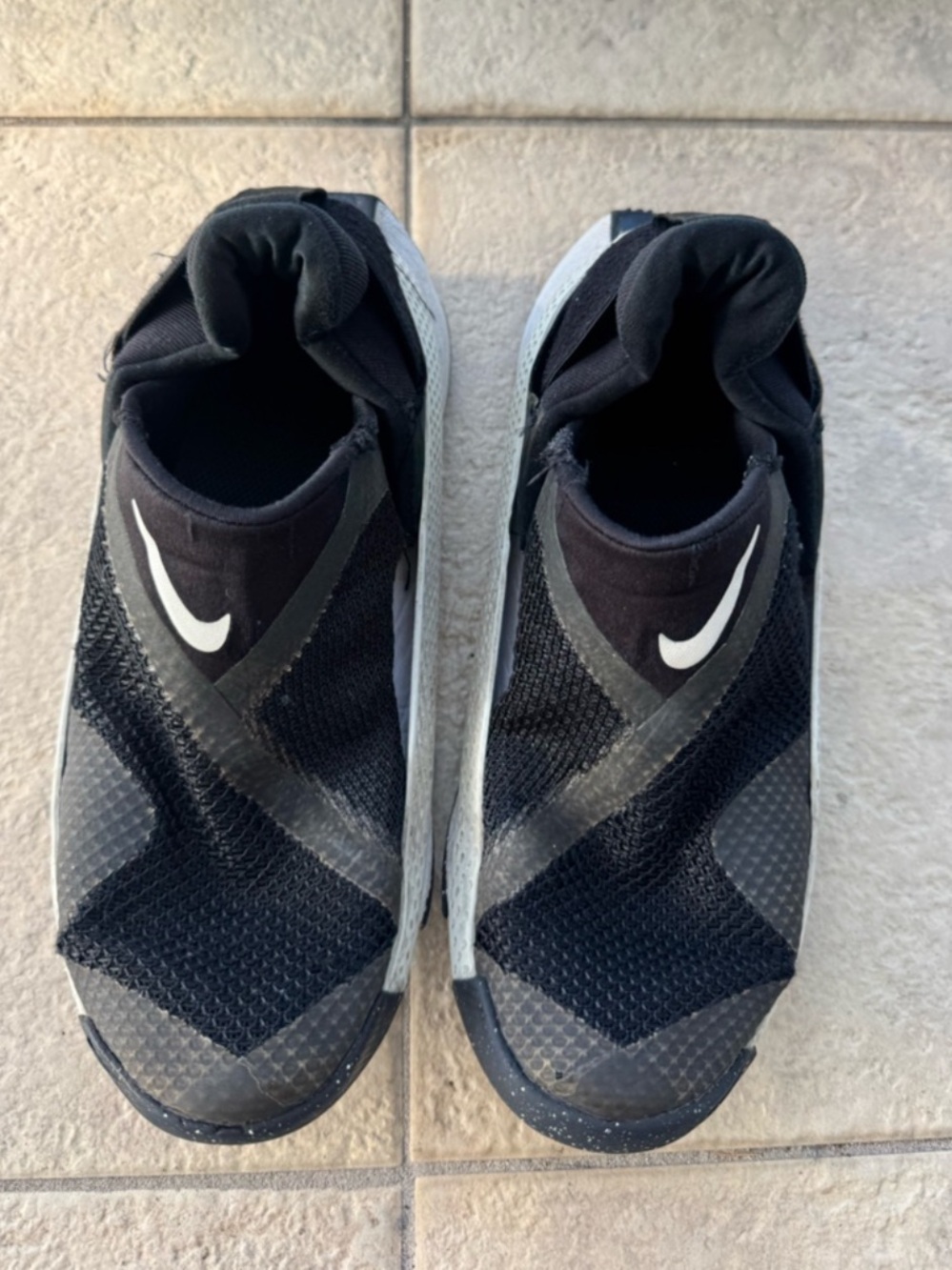 Nike Kids Black and White Slip-On Sneakers